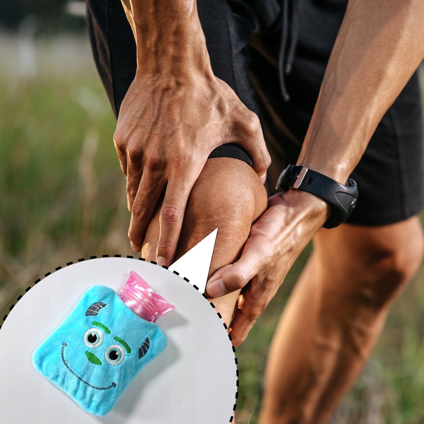 Small Hot Water Bag with Soft Cover for Targeted Pain Relief - Happy Price - Image 3
