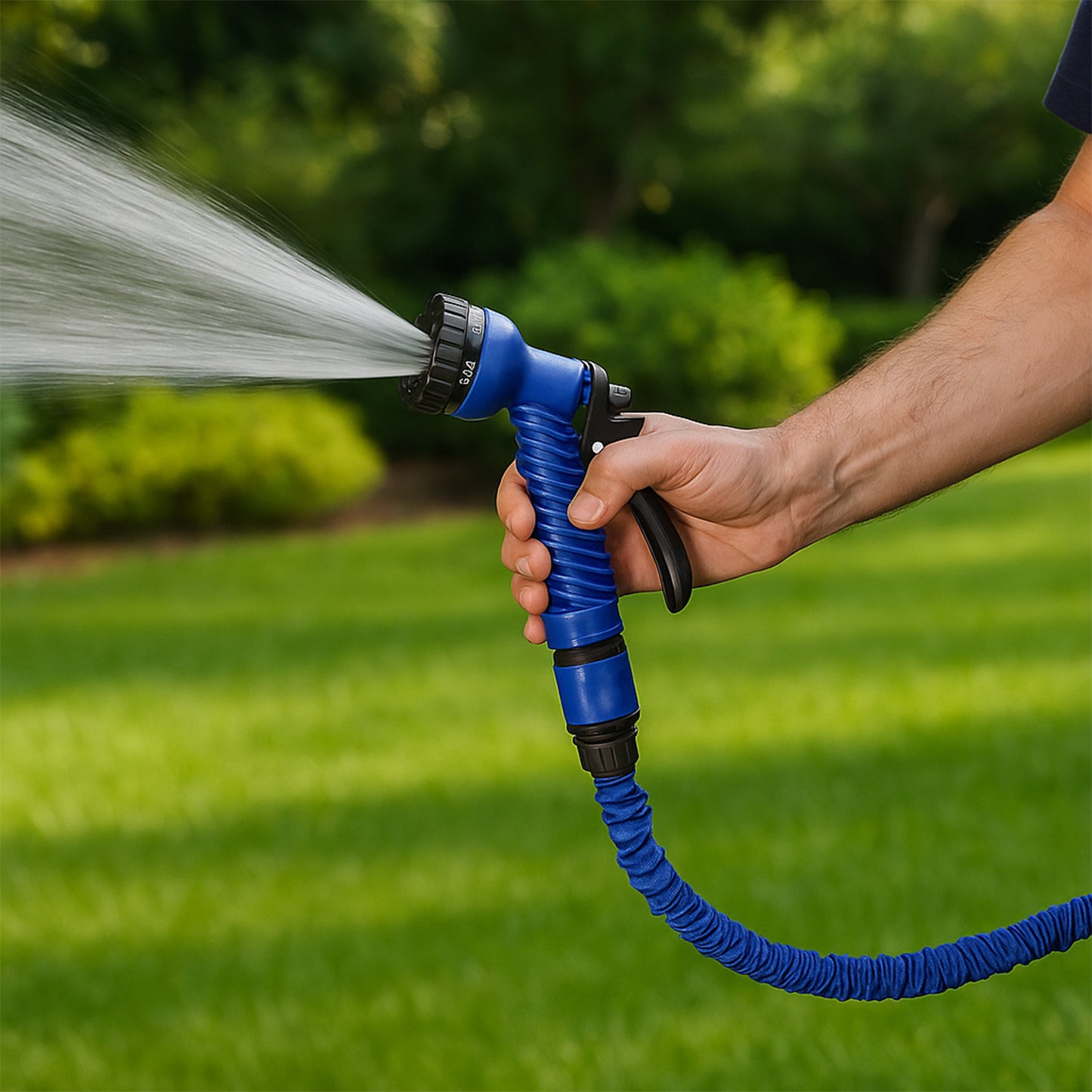50 Ft Expandable Hose Pipe Nozzle For Garden Wash Car Bike With Spray Gun - Happy Price - Image 4