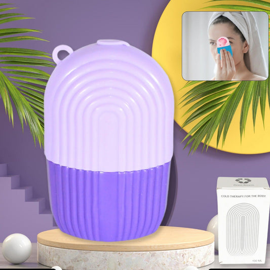 Beauty Ice Roller For Face Massager  Eye Reusable Face Rollers Facial Roller ( Purple Color) - Happy Price - Image 1