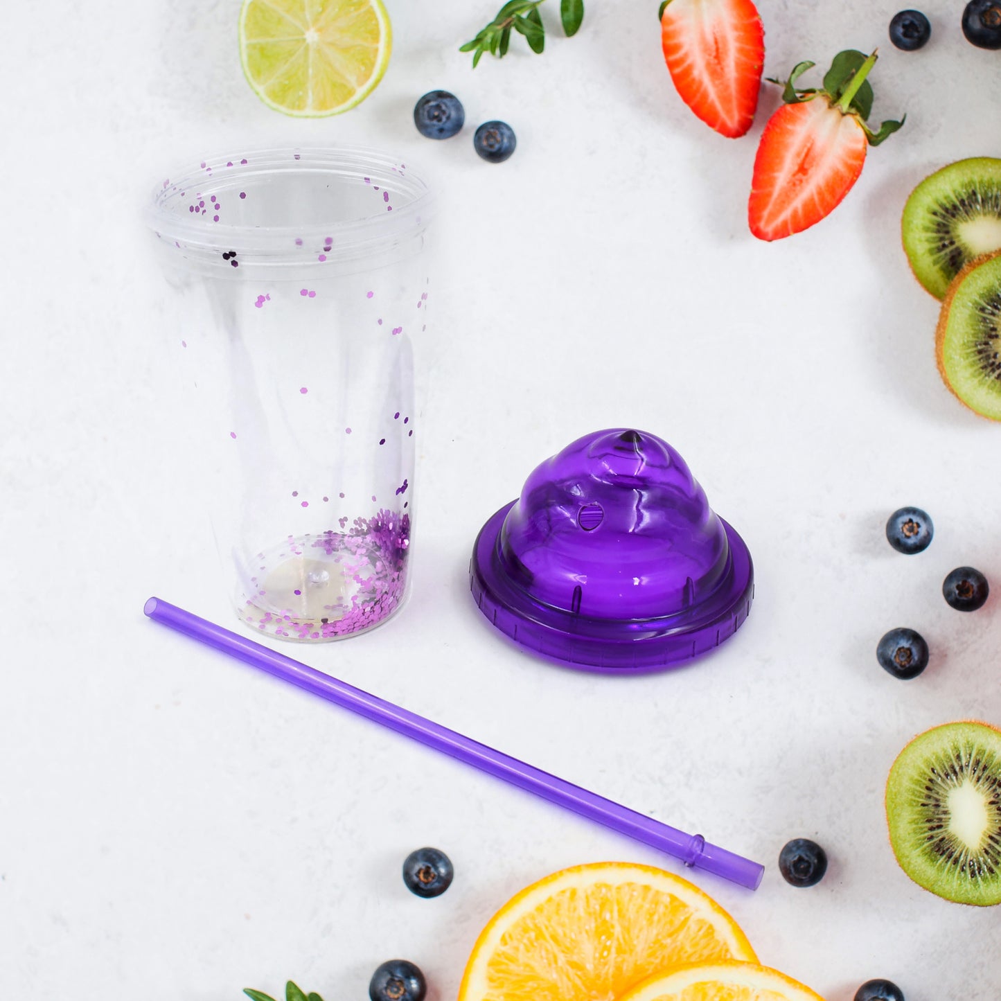 High Quality Plasticcreative Cold Drink Cup  Tumble Reusable Tea Coffee Tumbler With Lid And Straw Double Wall Plastic Drinking Sport Bottletravel Tumbler (1 Pc  Mix Color) - Happy Price - Image 5