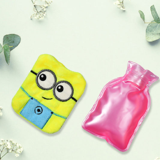 2eye Minions Small Hot Water Bag With Cover For Pain Relief Neck Shoulder Pain And Hand Feet Warmer Menstrual Cramps. - Happy Price - Image 1