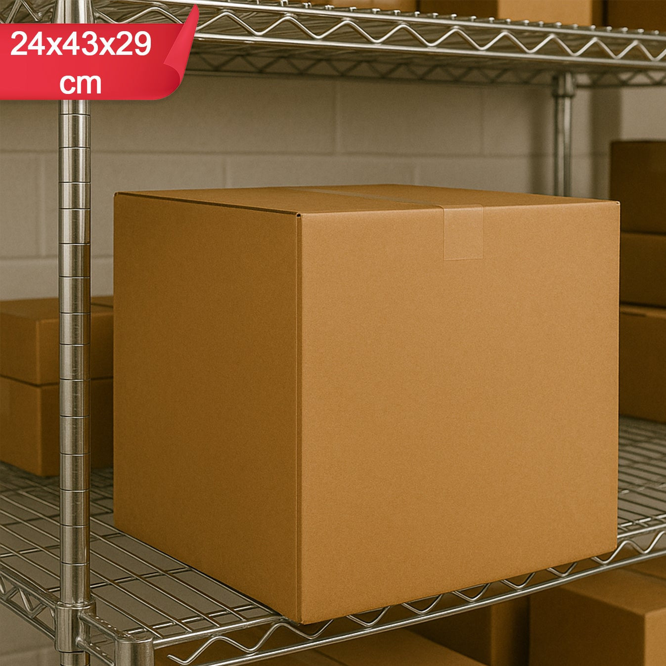 Heavy-duty Brown Box For Product Packing ( 24x43x29 Cm  1 Pc) - Happy Price - Image 1