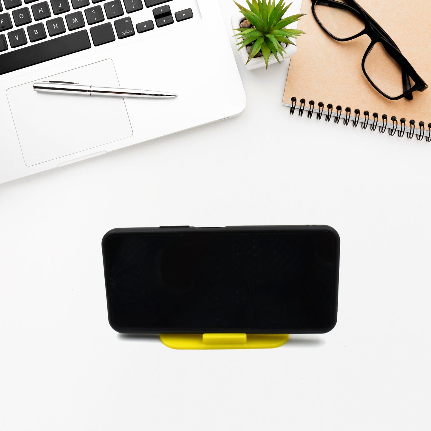 Virgin Mobile Accessories Universal Portable Four-sided Pyramid Shape Desktop Table Mobile Holder Stand For Car Dashboard Recording On Desk Vent Office Holder - Happy Price - Image 3