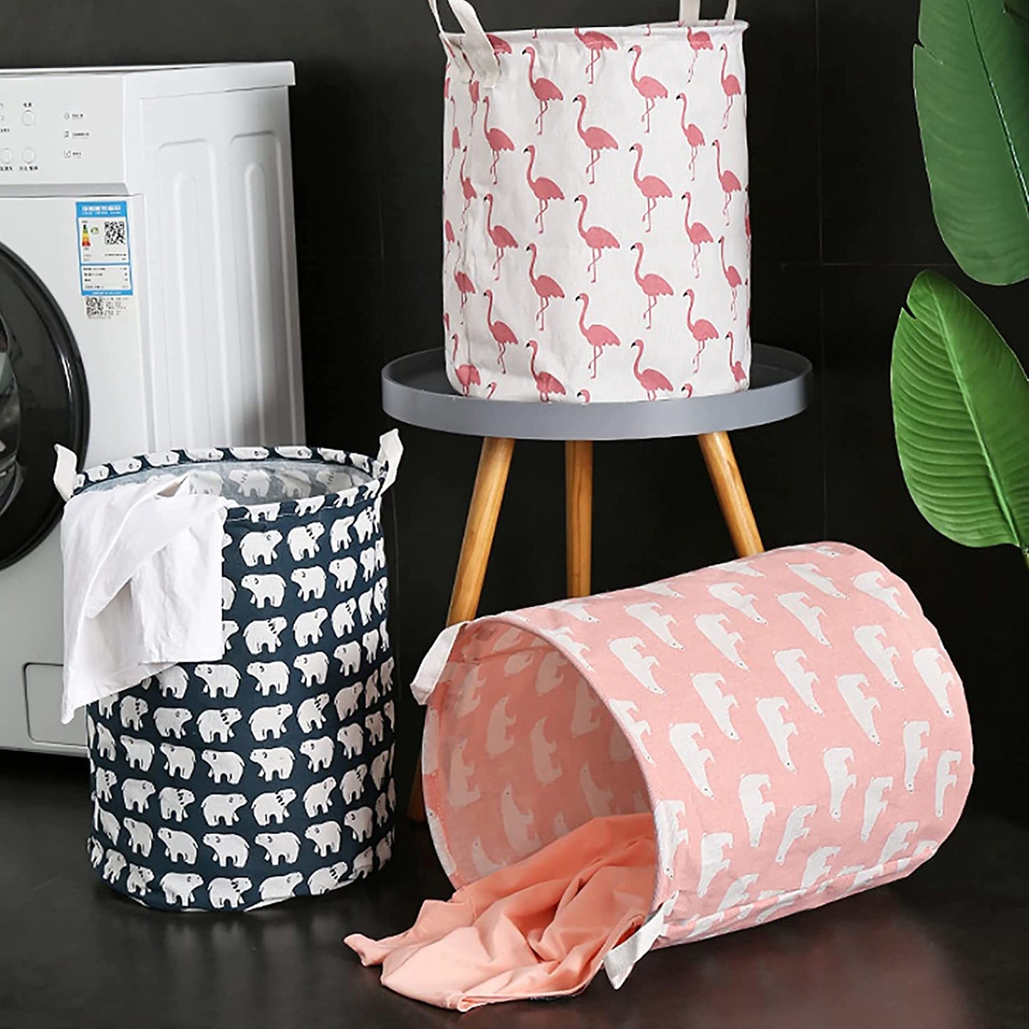 Durable And Collapsible Laundry Storage Bag With Handles Clothes  Toys Storage Foldable Laundry Bag For Dirty Clothes. - Happy Price - Image 3