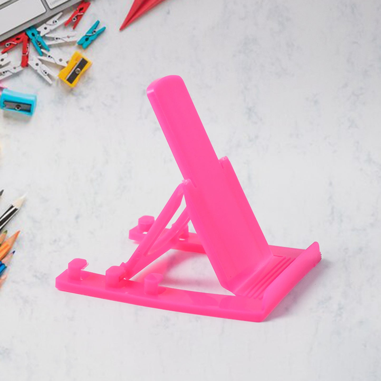 Foldable Mobile Stand Holder for Smartphones & Tablets - Adjustable Angle, Portable Design (1 Pc) - Happy Price - Image 3