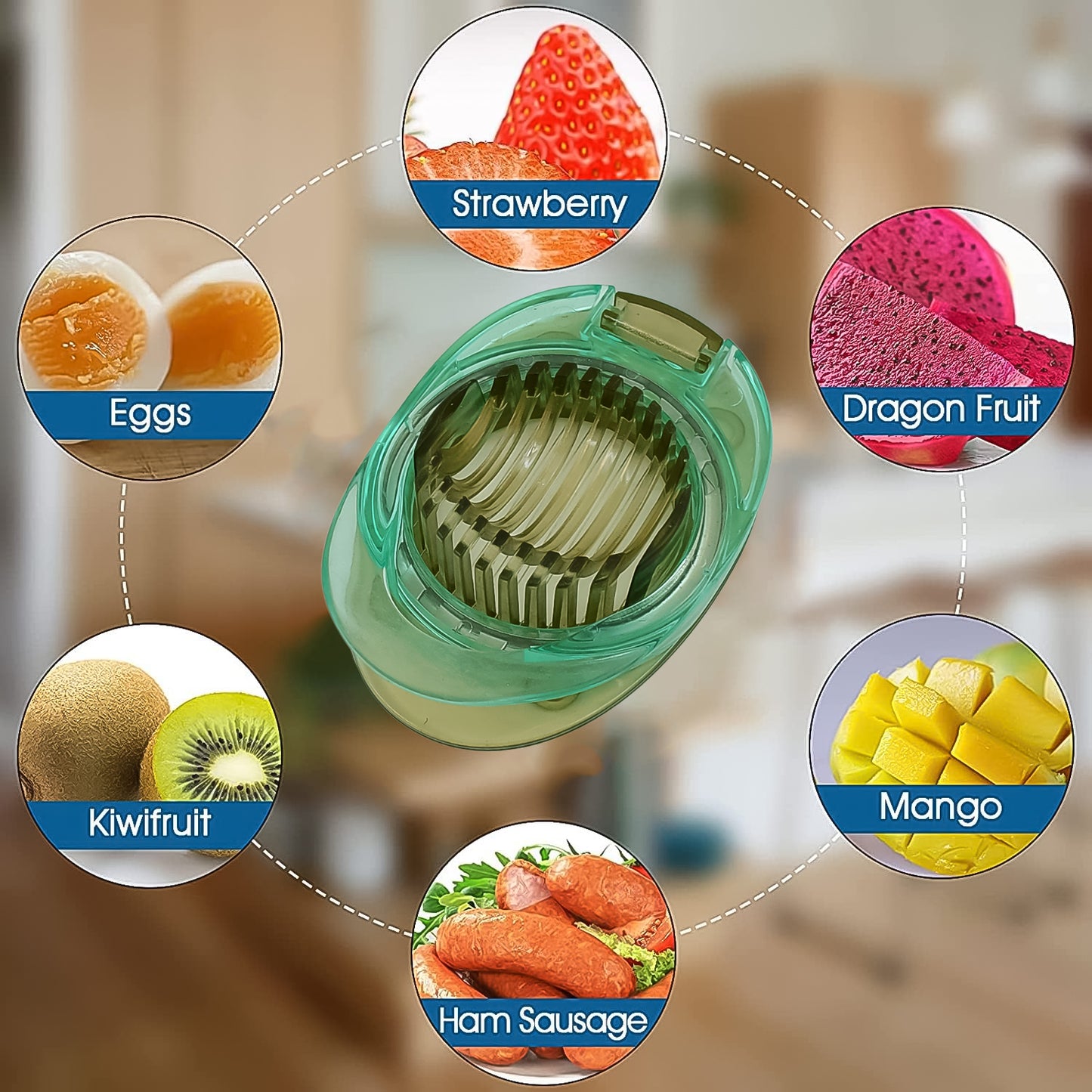 Stainless Steel Egg Slicer  Knife (2 Pc Set) - Happy Price - Image 4