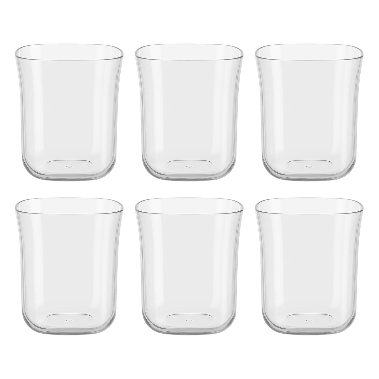 Set of 6 Plastic Mojito Glasses, 300ml Each, Transparent - Happy Price - Image 2