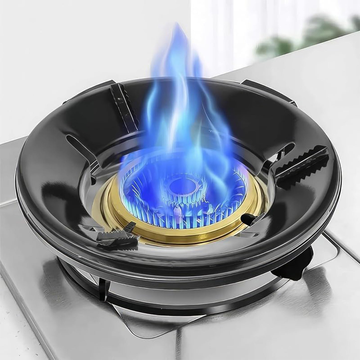 Gas Stove Flame Guard Ring - 4 Pcs Set, 25x25 cm Heat Efficiency Plates - Happy Price - Image 5