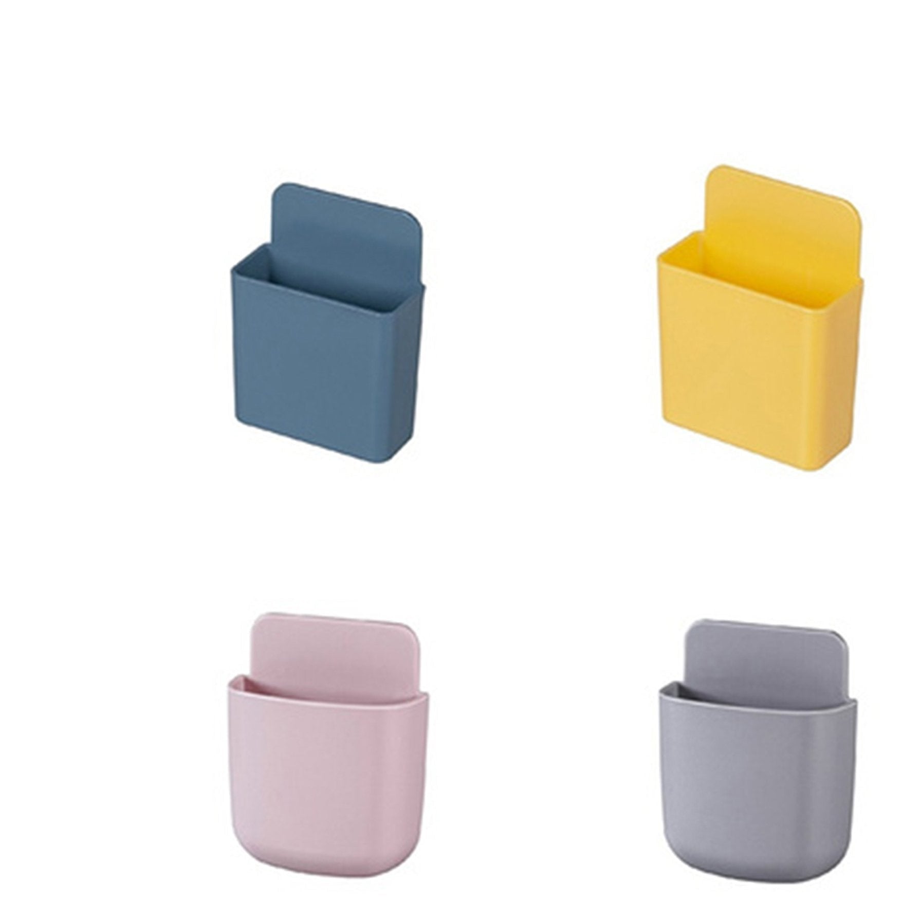 Wall Mounted Storage Case With Mobile Phone Charging Port Plug Holder - Pack Of 4 Pcs - Happy Price - Image 1
