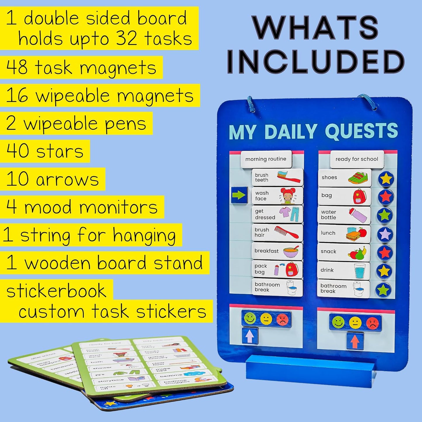 Magnetic Activity Board for Kids - Daily Routine & Habit Tracker Set - Happy Price - Image 4