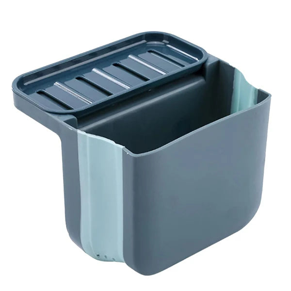 Compact Hanging Trash Bin with Adhesive Hook - Foldable Waste Container for Kitchen, Bathroom, Car (1 Pc) - Happy Price - Image 3