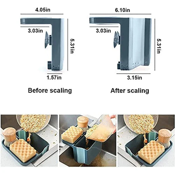 Compact Hanging Trash Bin with Adhesive Hook - Foldable Waste Container for Kitchen, Bathroom, Car (1 Pc) - Happy Price - Image 1