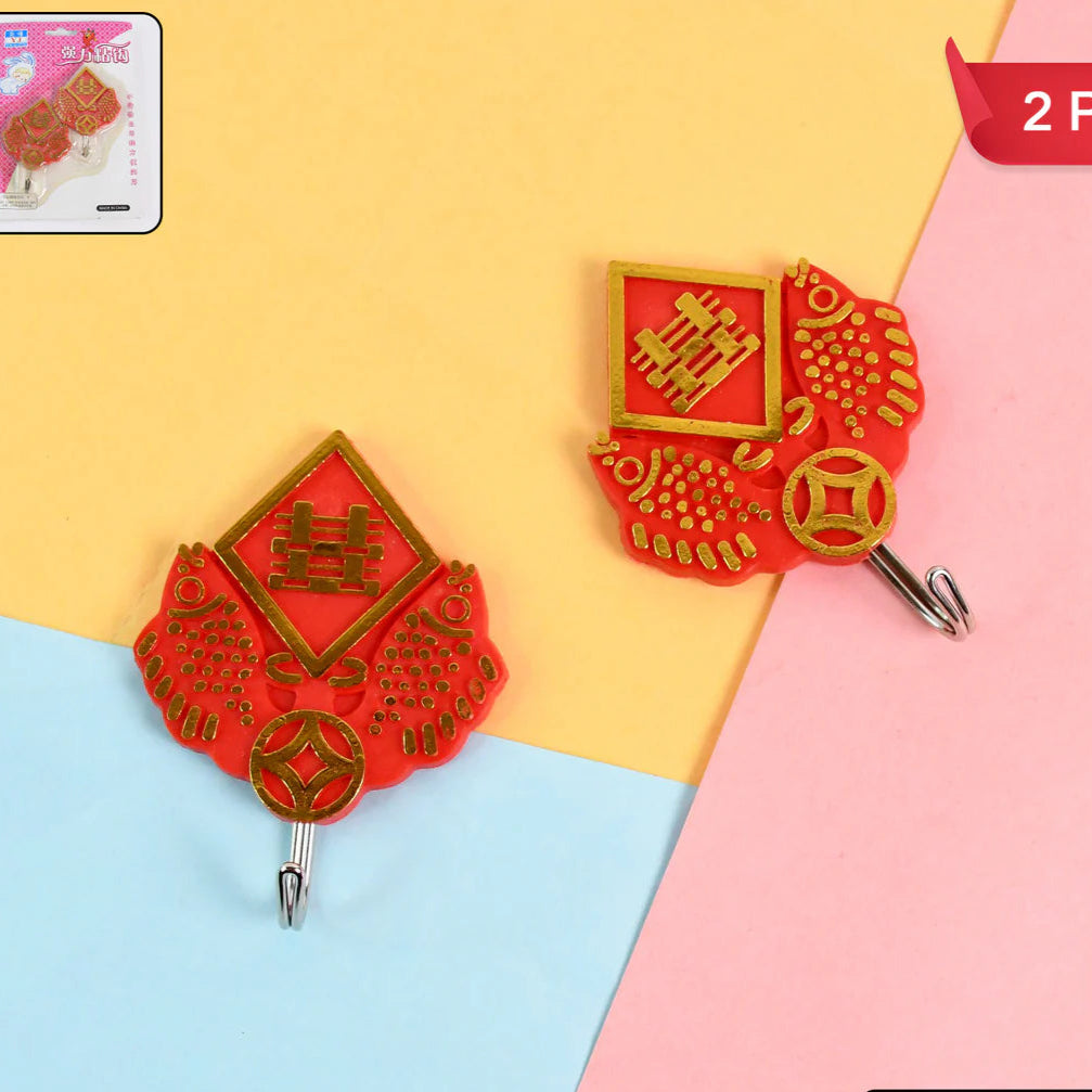 Multipurpose Strong Hook Self-adhesive Hooks For Wall Heavy Plastic Hook Sticky Hook Household For Home  Decorative Hooks Bathroom  All Type Wall Use Hook  Suitable For Bathroom Kitchen Office - Happy Price - Image 1