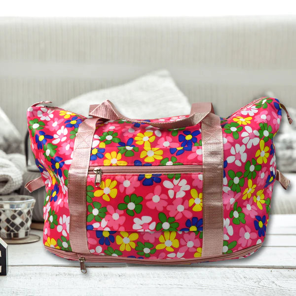 Expandable Folding Travel Duffel Bag with Wet/Dry Pocket - 6 Pockets - Happy Price - Image 4