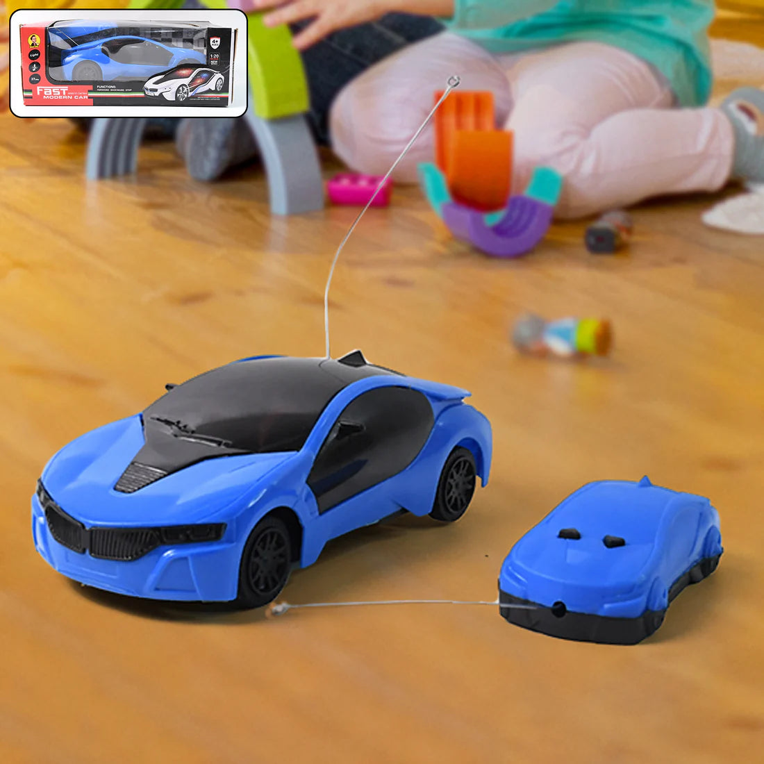 Remote Control Fast Modern Racing Car 3d Light With Go Forward And Backward - Happy Price - Image 1