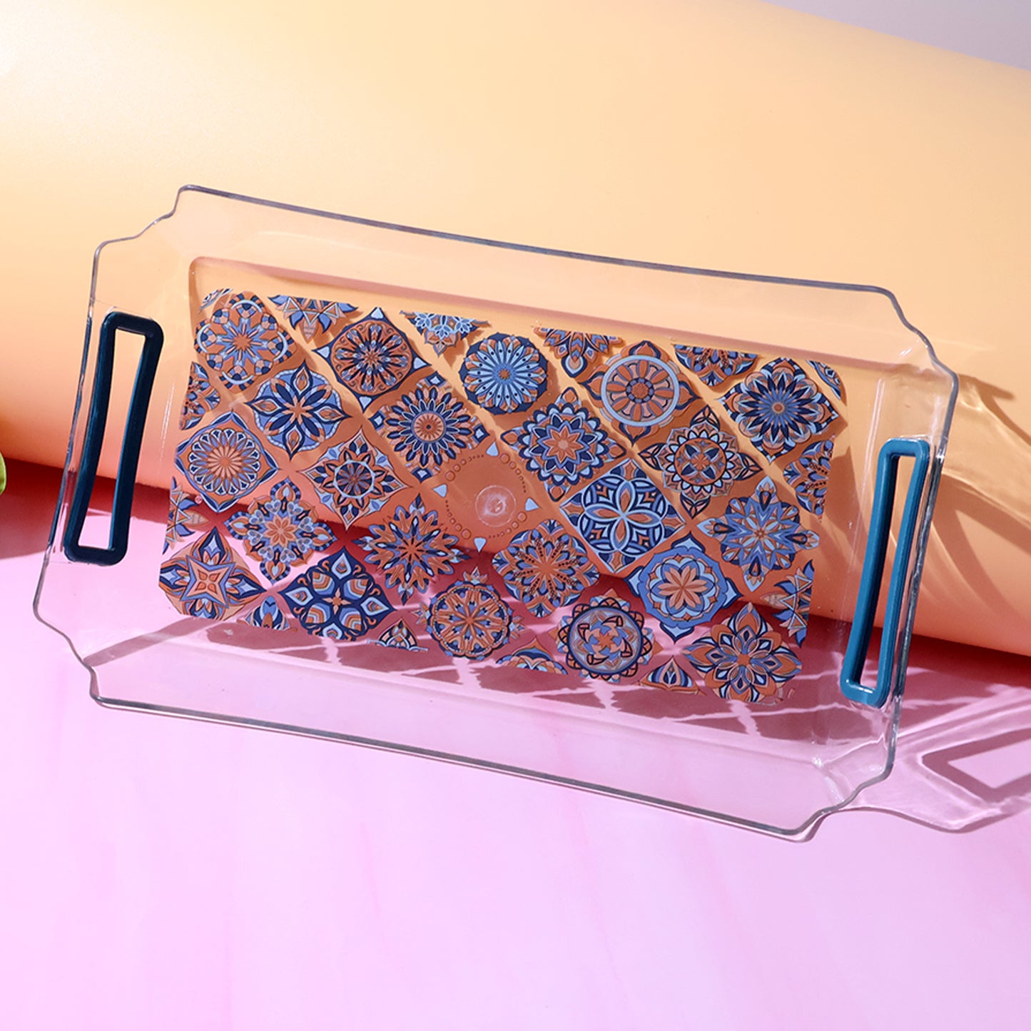 3 Piece Nesting Serving Tray Set with Handles - Happy Price - Image 4