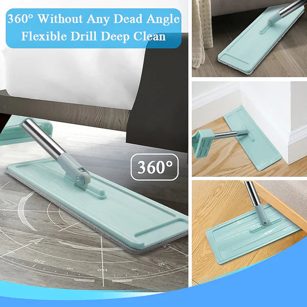 360degree Rotation Flat Mop Floor Cleaning Microfiber Squeeze Mop Floor Clean. - Happy Price - Image 3