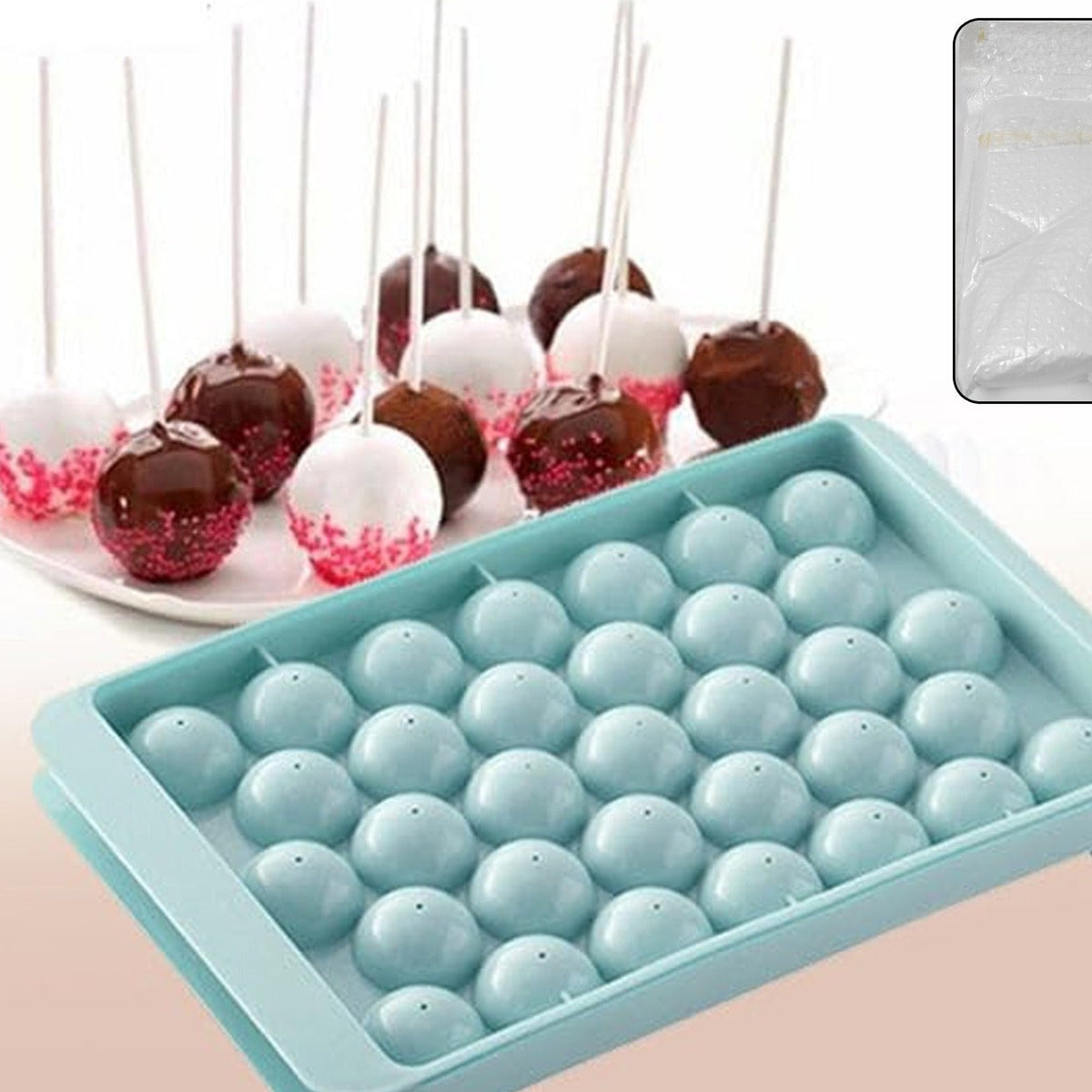 Reusable Round Ice Ball & Candy Mold - 33 Cavities - Happy Price - Image 1