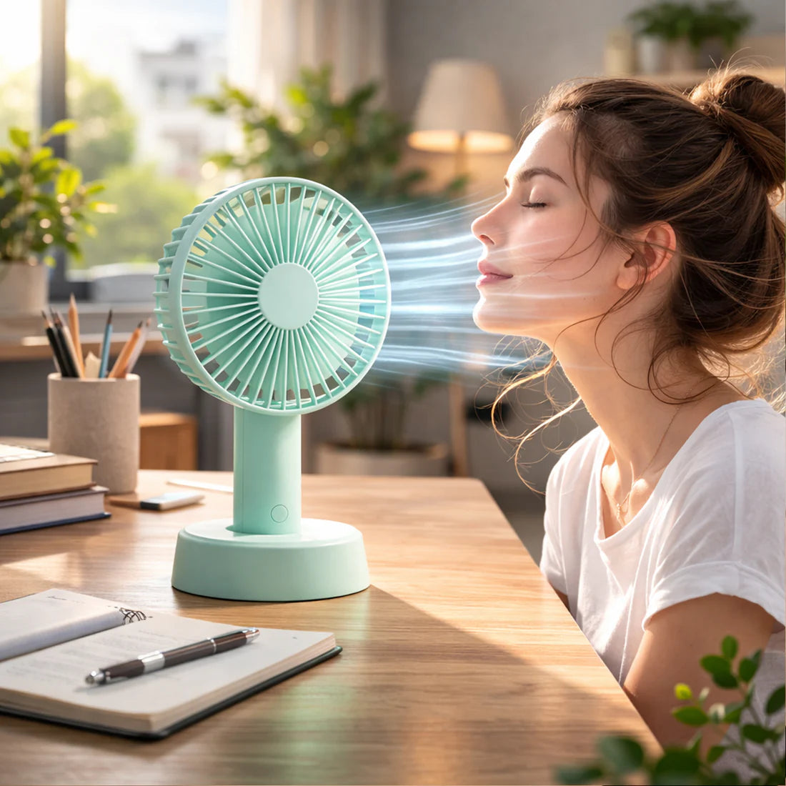 Portable Handheld Fan for Summer Comfort - Battery Not Included - Happy Price - Image 5