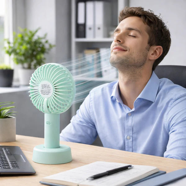 Portable Handheld Fan for Summer Comfort - Battery Not Included - Happy Price - Image 1