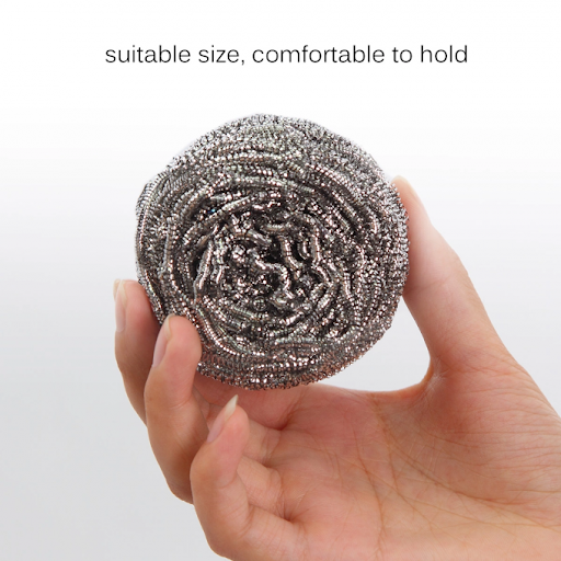 Round Shape Stainless Steel Scrubber (Pack Of 6) - Happy Price - Image 5