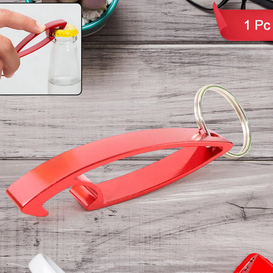 2 In 1 Compact Metal Bottle Opener With Keyring (1 Pc) - Happy Price - Image 1