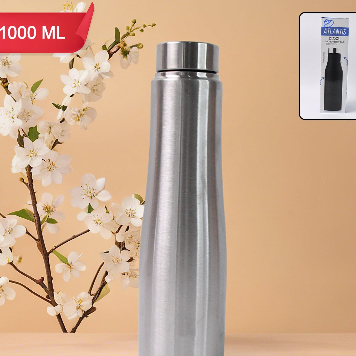 Stainless Steel Insulated Water Bottle - 1000 ML Capacity - Happy Price - Image 1