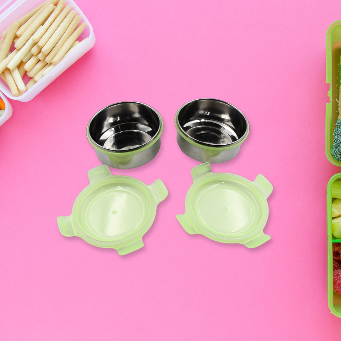 Airtight  Leak Proof Stainless Steel Container Multi Compartment Lunch Box Carry To All Type Lunch In Lunch Box  Premium Quality Lunch Box Ideal For Office  School Kids  Travelling Ideal (3 Different Lunch Box) - Happy Price - Image 4