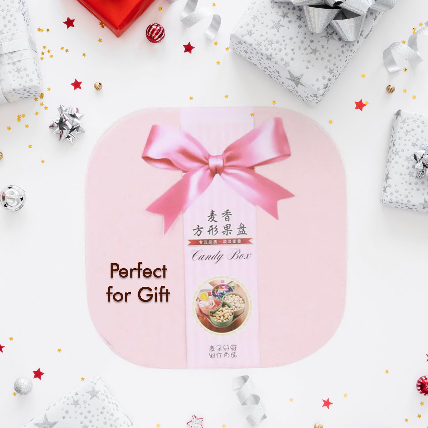 Candy Box Large Capacity Space-saving Compartment Design Creative Divided Food Fruit Plate For Living Roomfruit_candy_box_4comp - Happy Price - Image 5