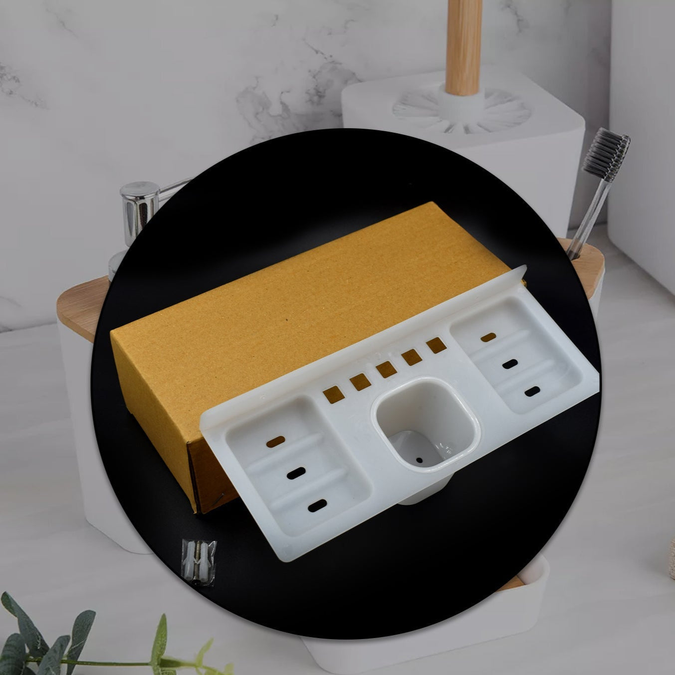 4 In 1 Plastic Soap Dish And Plastic Soap Dish Tray Used In Bathroom And Kitchen Purposes. - Happy Price - Image 1
