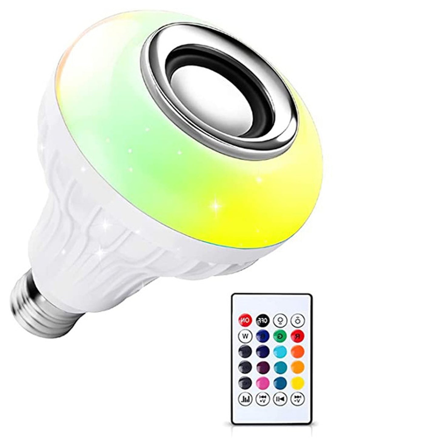 Wireless Bluetooth Sensor 12w Music Multicolor Led Bulb With Remote Controller - Happy Price - Image 5