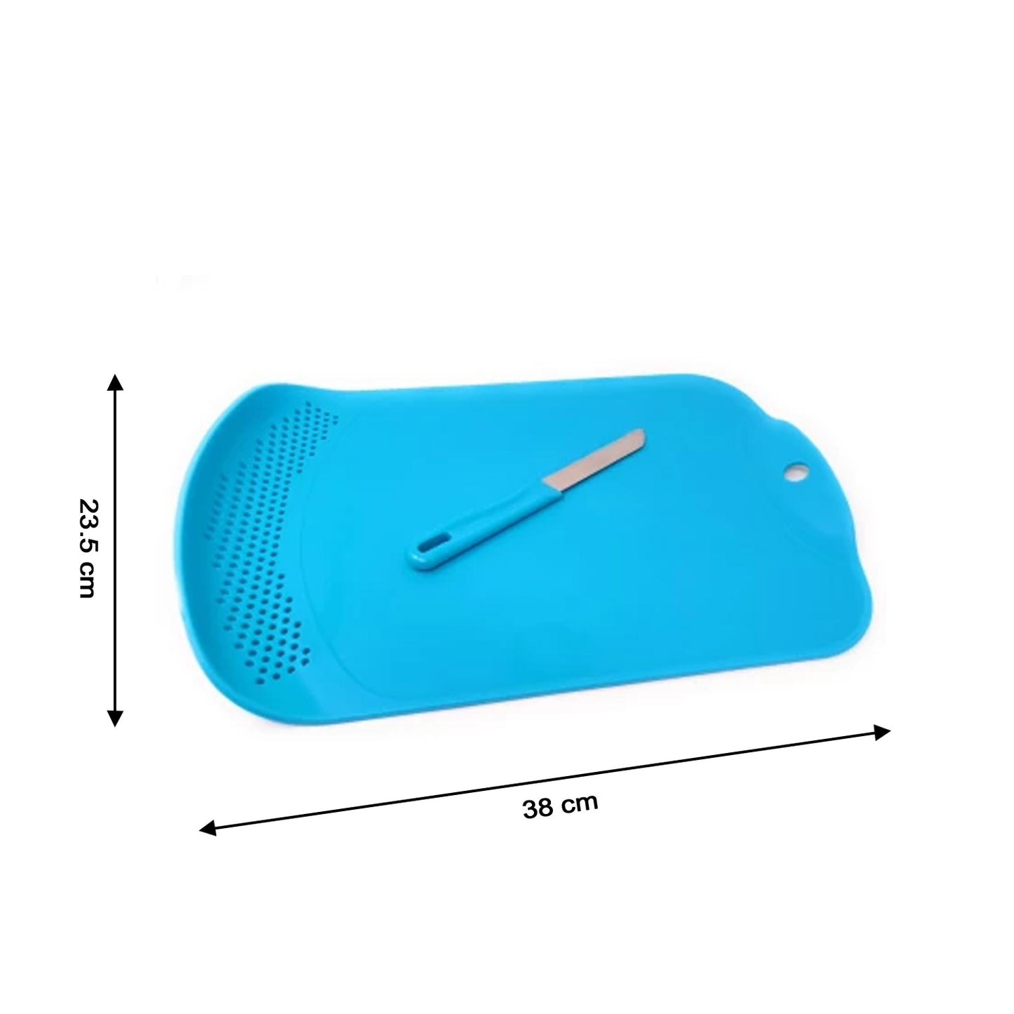 Chop  Drain Vegetables Fruits Chopping Board Sleek Knife - Happy Price - Image 4