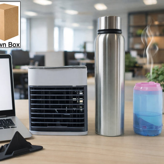 Office Comfort Combo: Mini Cooler, Steel Bottle & Sipper - Happy Price - Image 1