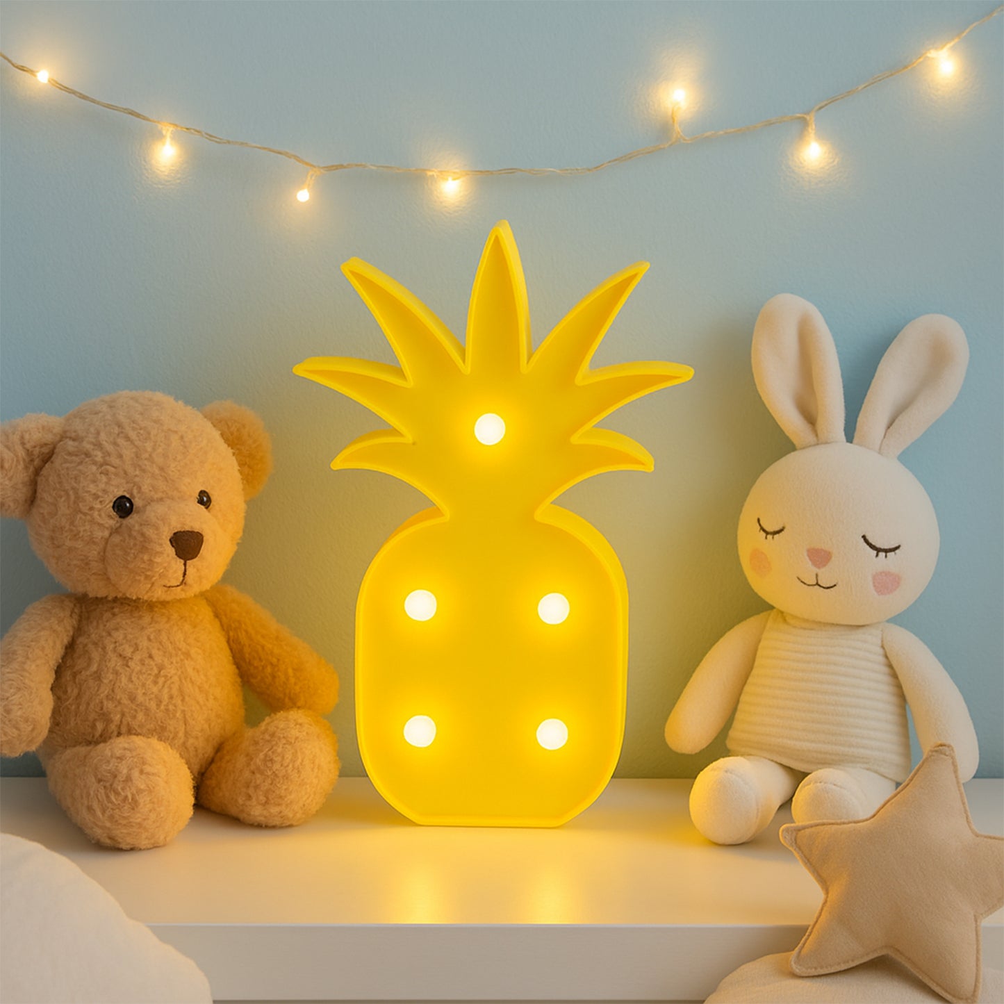 Pineapple Shaped LED Decorative Night Light - Battery Operated Lamp (1 Pc) - Happy Price - Image 5