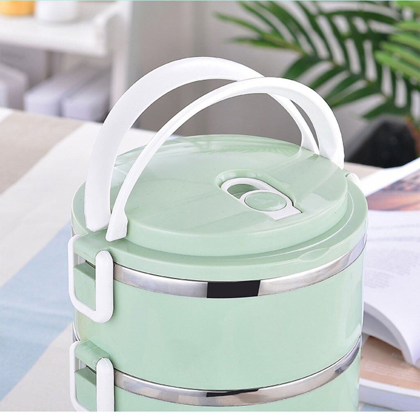 Multi Layer Stainless Steel Hot Lunch Box (3 Layer) - Happy Price - Image 2