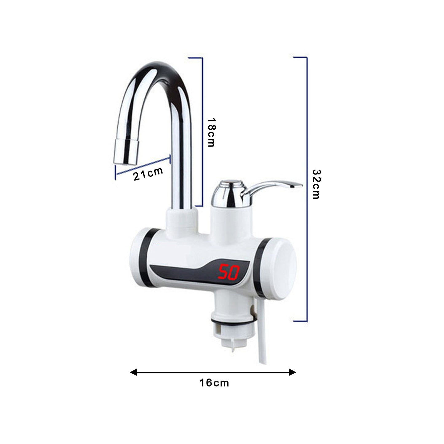 Stainless Steel Led Digital Display Instant Heating Electric Water Heater Faucet Tap - Happy Price - Image 5