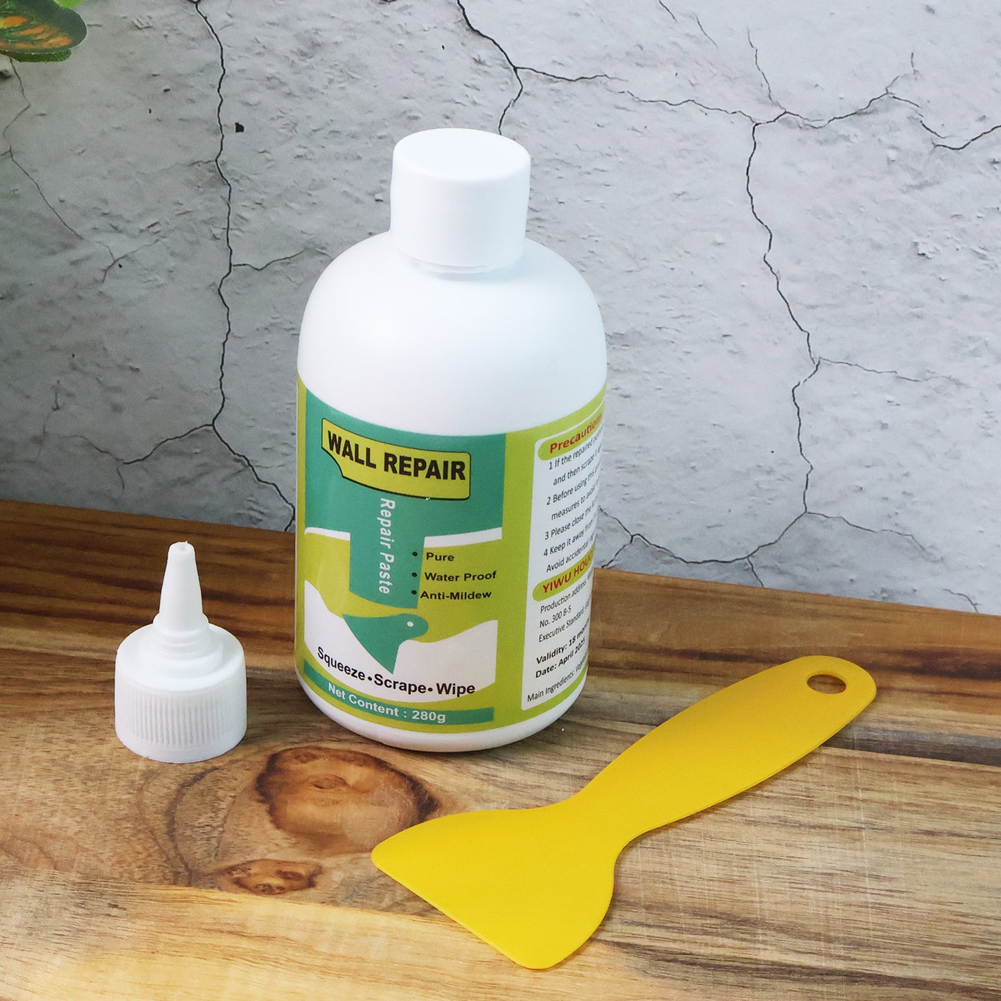 Wall Repair Cream with Scraper - 280g Tube for Cracks & Holes - Happy Price - Image 4