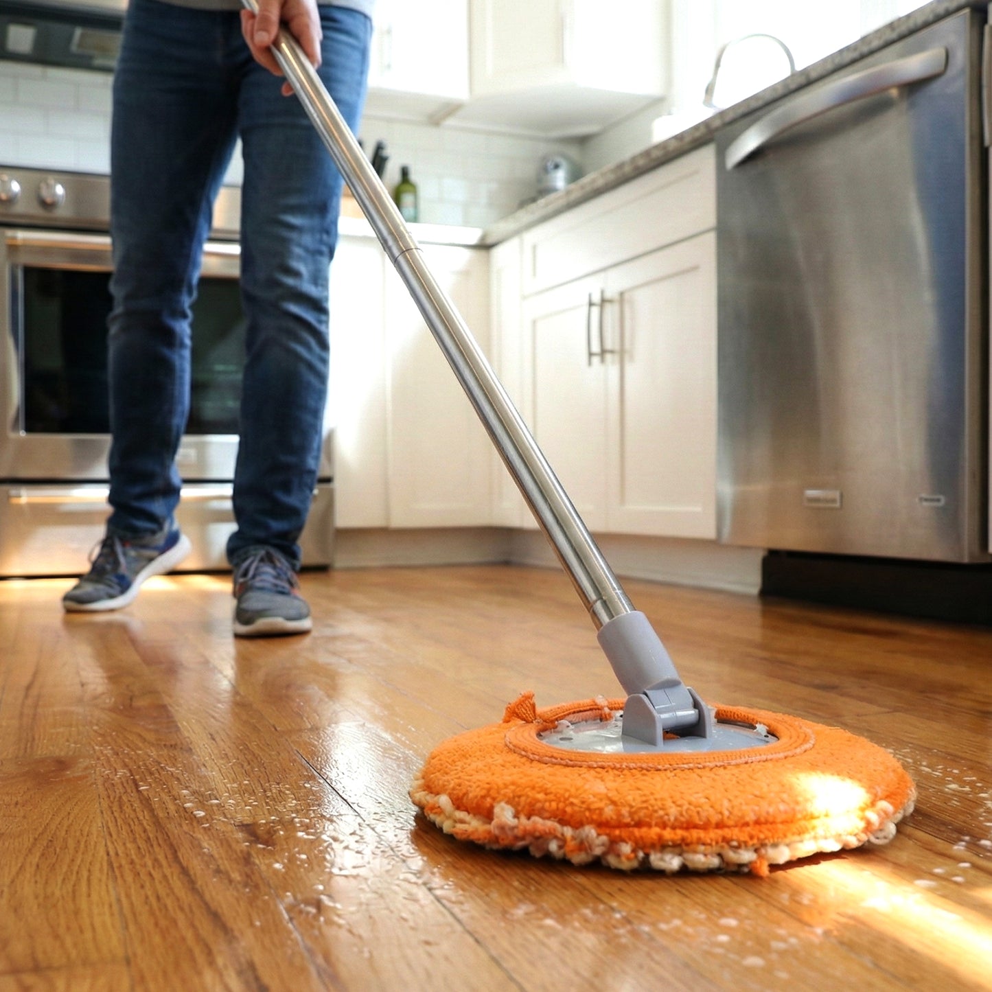 Multipurpose Spin Mop Set with Bucket and Microfiber Head - 1 Pc - Happy Price - Image 3