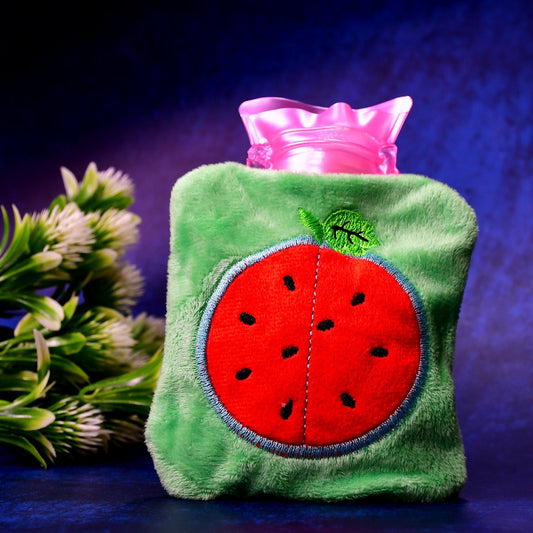 Watermelon Small Hot Water Bag With Cover For Pain Relief Neck Shoulder Pain And Hand Feet Warmer Menstrual Cramps. - Happy Price - Image 1