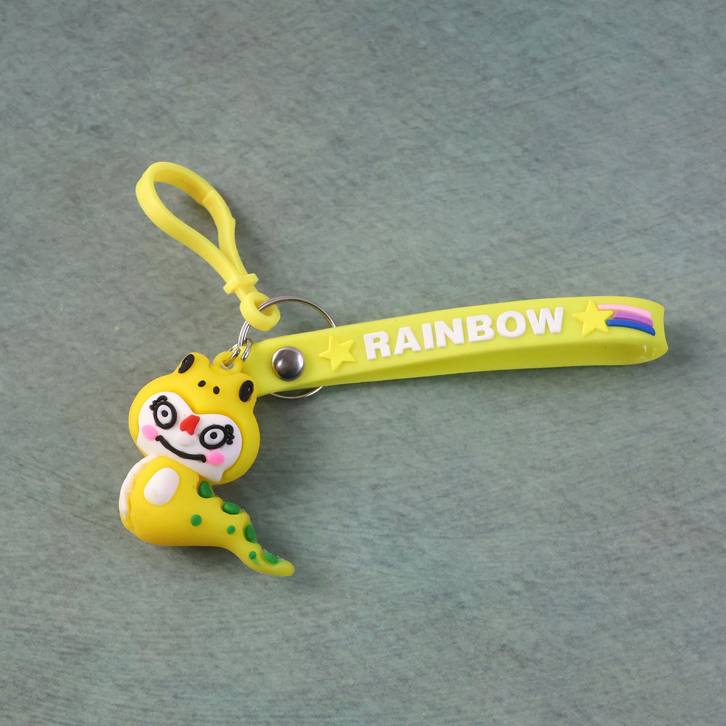 Cute Dinosaur Character Keychain with Rainbow Strap (1 Pc) - Happy Price - Image 3