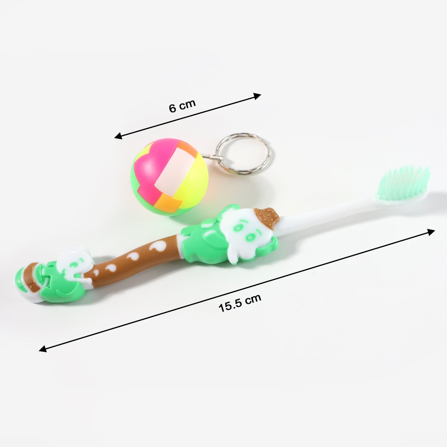 Kids Toothbrush & Ball Keychain Toy Set - Fun Oral Care Combo - Happy Price - Image 3