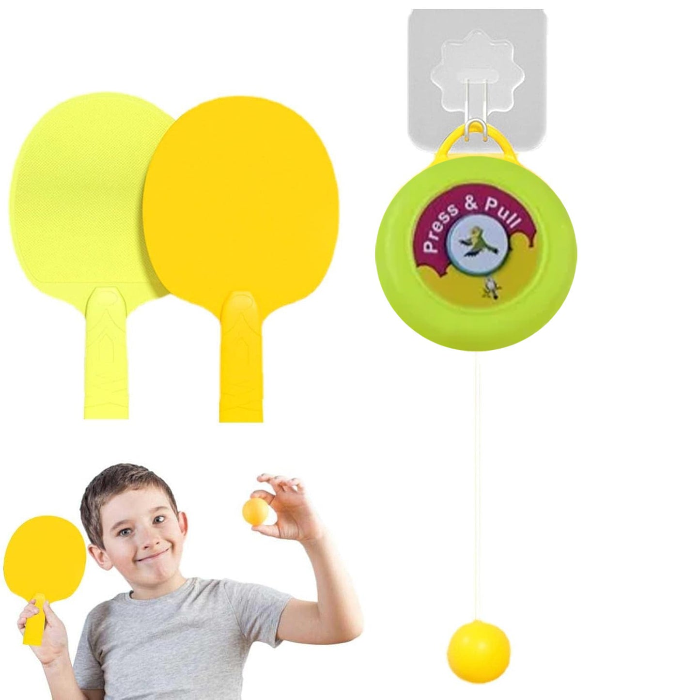 Portable Indoor Hanging Table Tennis With Three Ball Table Tennis Self Training Set - Happy Price - Image 4