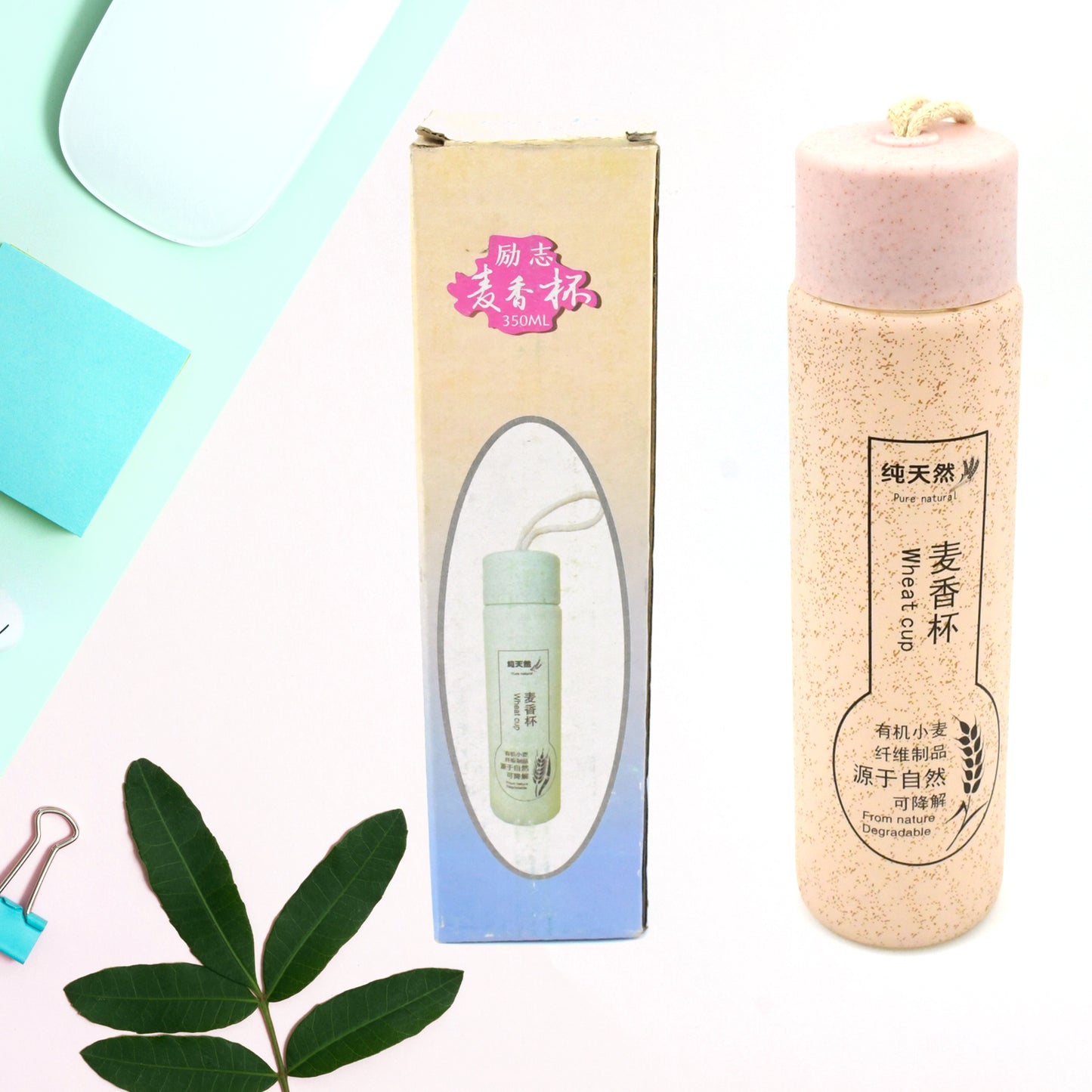 350ml Borosilicate Glass Water Bottle - Leak-Proof, BPA-Free for Hot & Cold Drinks - Happy Price - Image 5