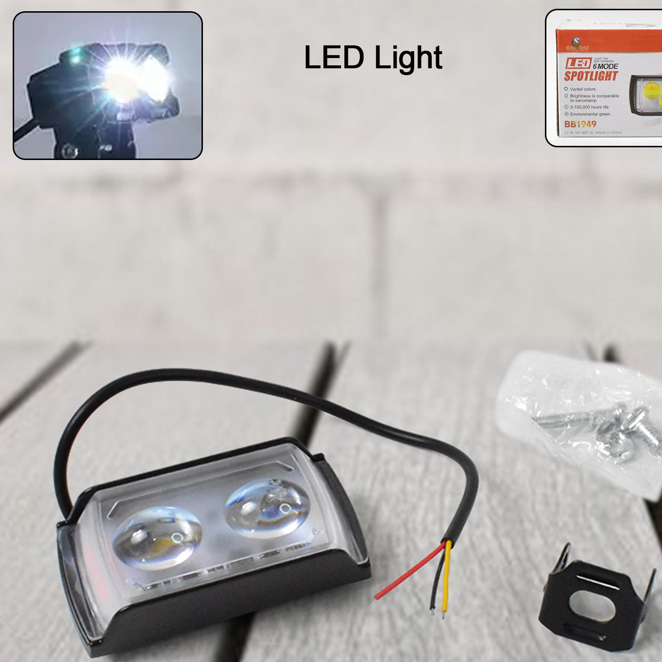 6 Mode Led Spotlight Universal Ultra Mini Double Lens Fog Light (1 Pc) - Happy Price - Image 1