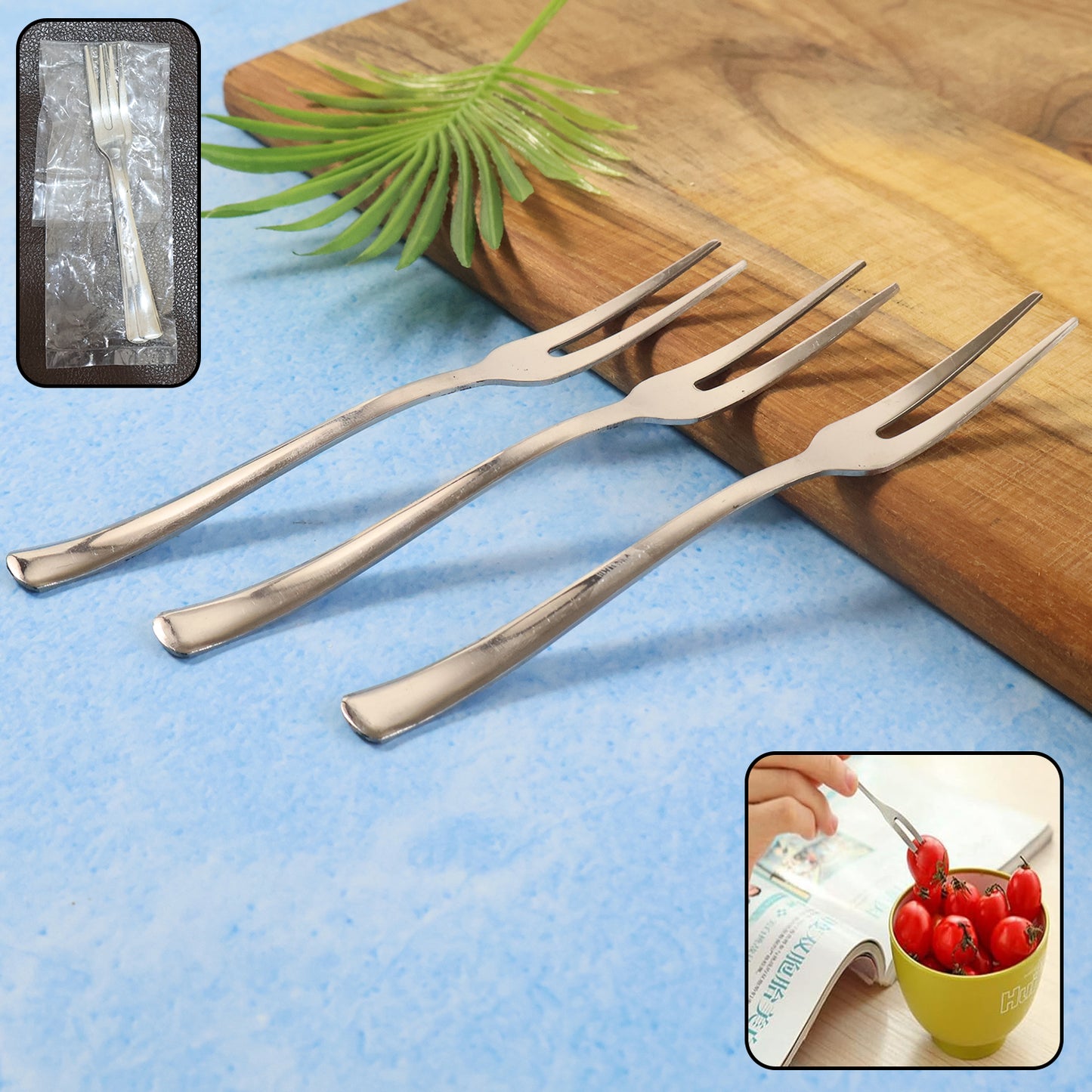 Mini Dessert Fruit Forks - Set of 3 - Happy Price - Image 6