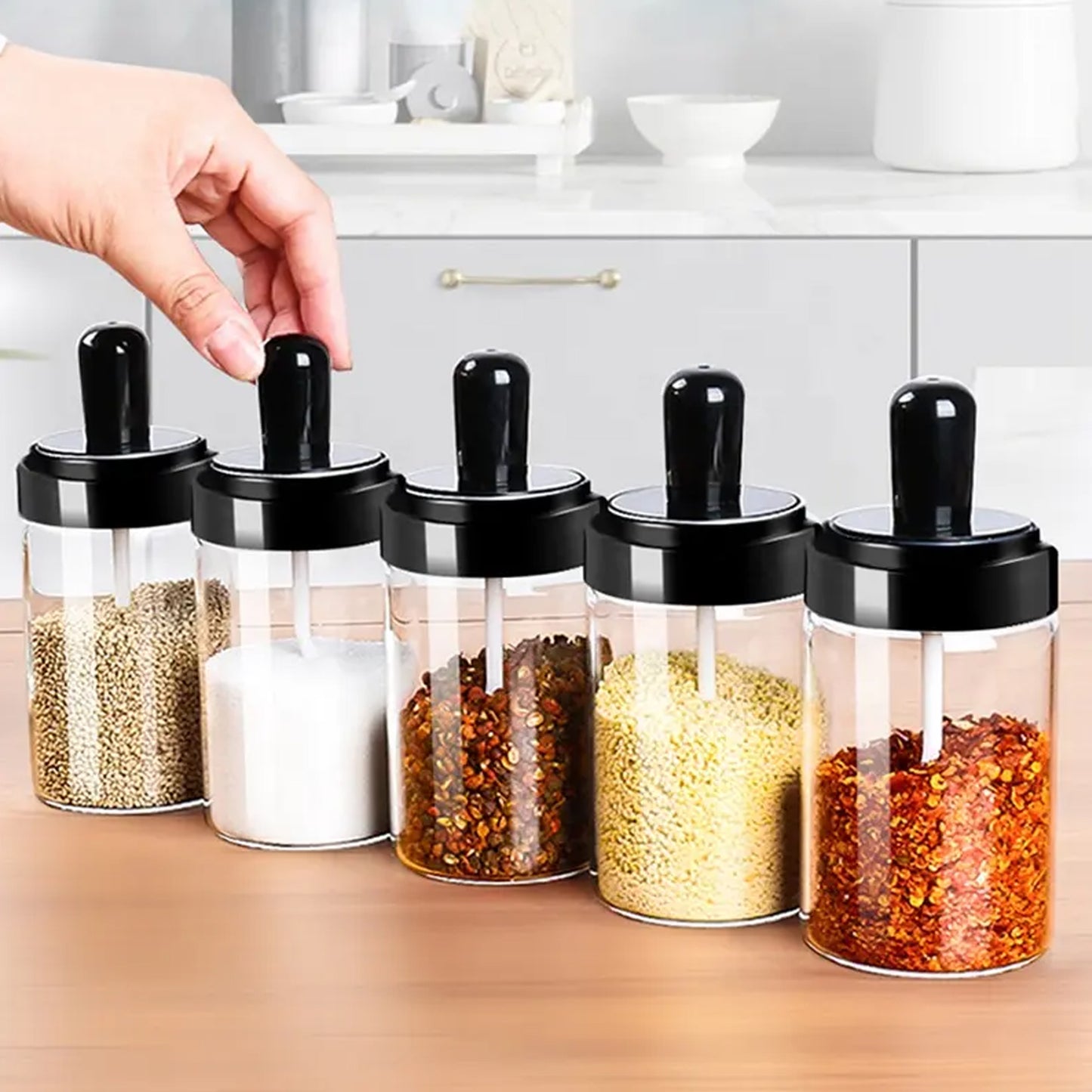 Spice Box Glass Jars Multipurpose Masala Seasoning Box Set (1 Pc) - Happy Price - Image 5