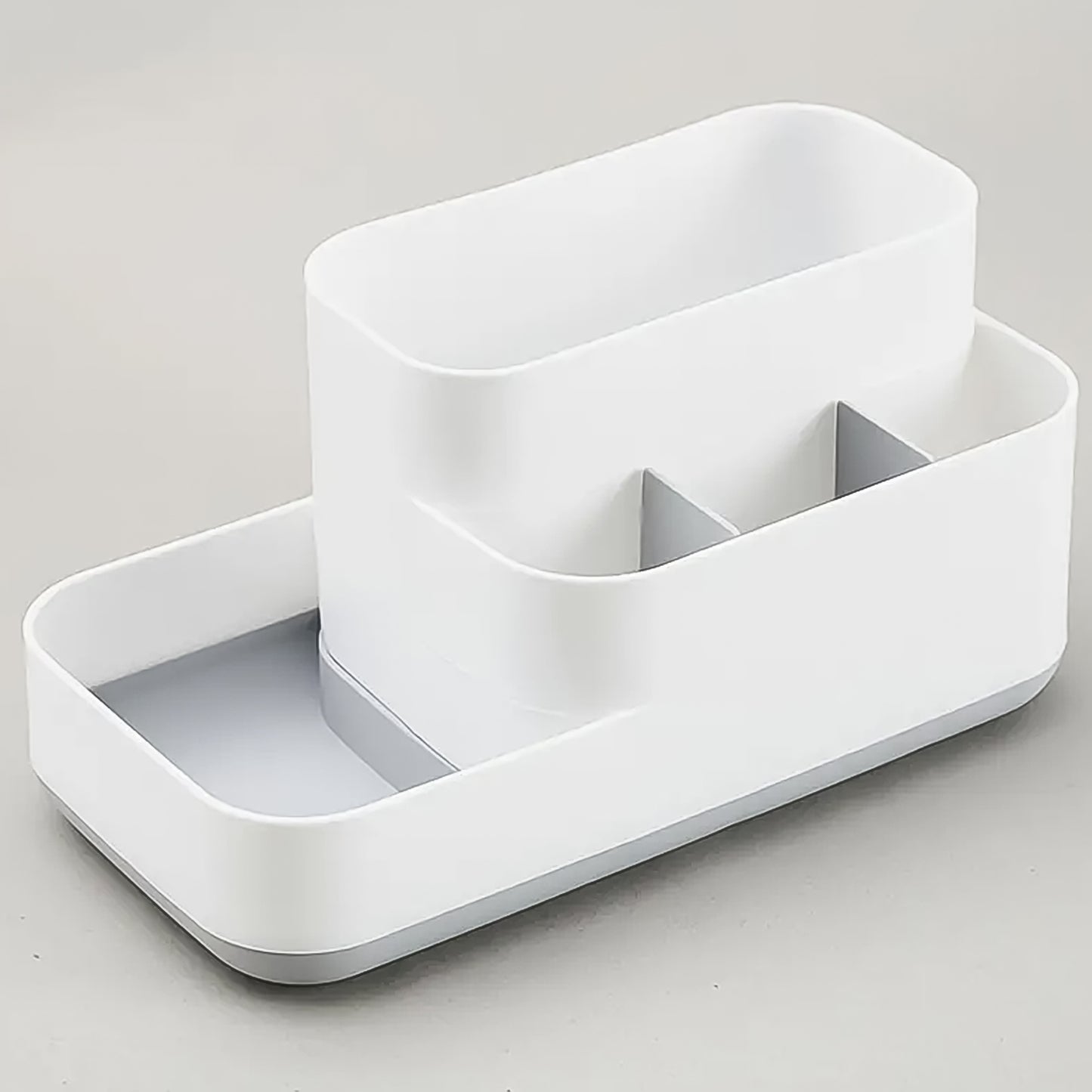 Plastic Multipurpose 5 Compartment Bathroom Desk Organizer Holder (1 Pc) - Happy Price - Image 3