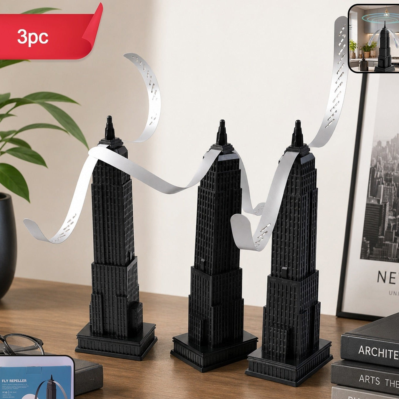 Food Protection Fan - 3 Pc Set for Dining Table & Kitchen - Happy Price - Image 1