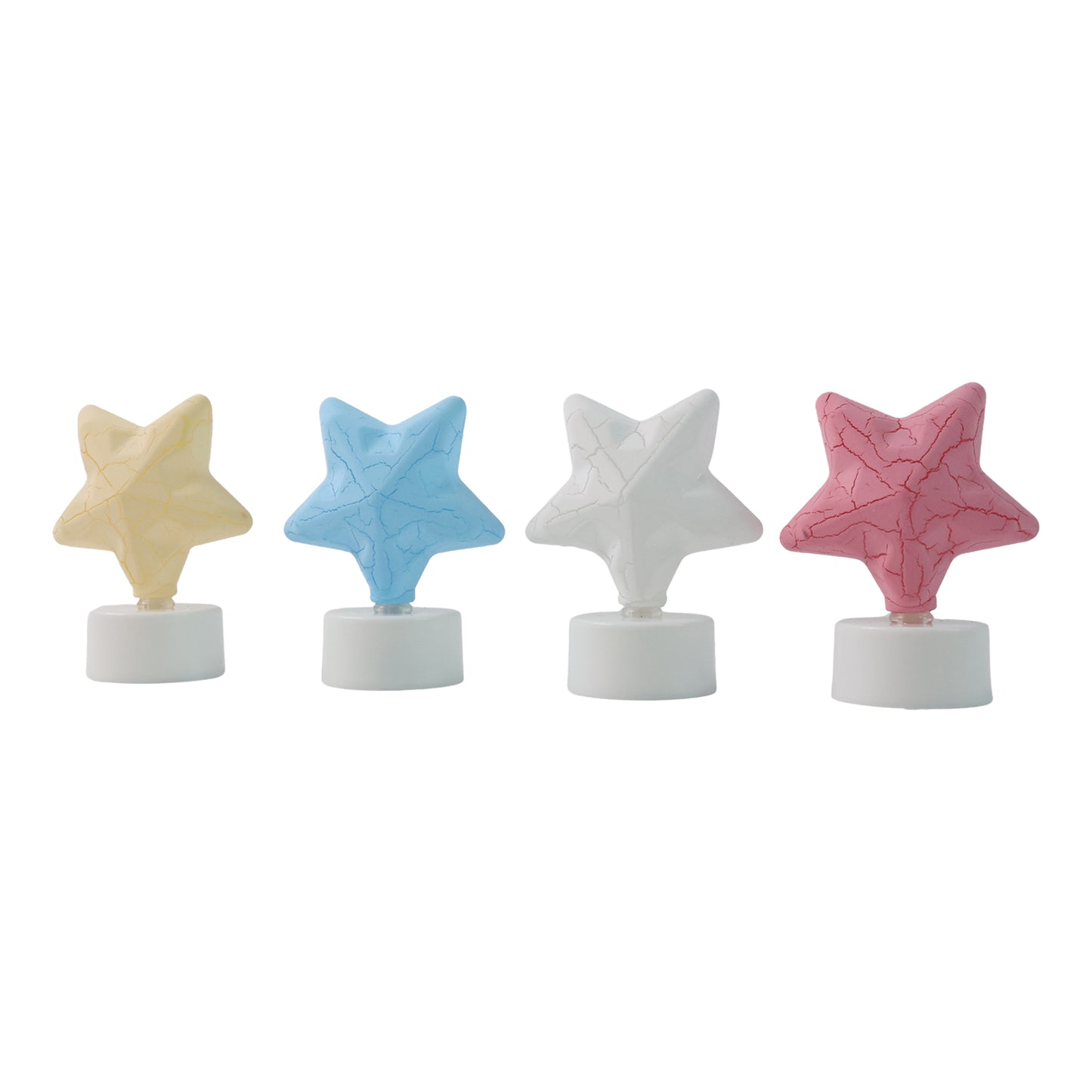 Set of 4 Star Shape Decorative LED Tealight Candles - Flameless & Battery Operated - Happy Price - Image 2