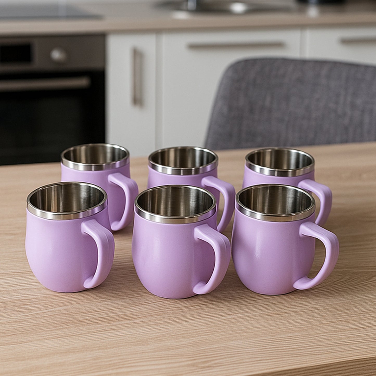 Apex Chit-chat Double Wall Stainless Steel Mug Set (6pc200ml) Approx - Happy Price - Image 3